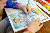 Educational fish colouring pages showing estuary and ocean fish