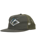 Salty Crew Diamond 5 Panel Trucker Cap - Hunter Green – clothing - hats built for performance and reliability.