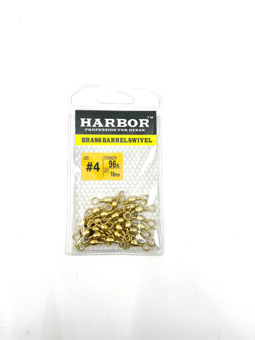Harbor Brass Barrel Swivel 1/0 12pk