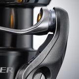 Close-up of Shimano TwinPower FE spool and anti twist fin