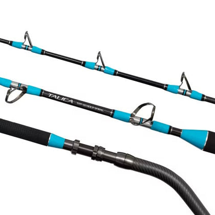 Shimano Talica spiral bent butt offshore game fishing rod with Fuji SiC guides