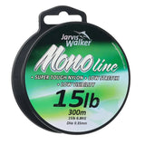 A spool of Jarvis Walker Mono Line 15lb fishing line, 300m length, 6.8KG, 0.