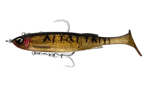 Maniax Paddle Tail swimbait lure in 6-inch and 8-inch sizes with lifelike wobble action and BKK hooks, built from Titan-RX Elastomer for targeting barramundi and jewfish.