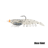 Berkley PowerBait CullShrimp lifelike shrimp soft plastic fishing lure featuring active swimming legs and Honeycomb technology for realistic action. Disco Violet
