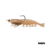 Berkley PowerBait CullShrimp lifelike shrimp soft plastic fishing lure featuring active swimming legs and Honeycomb technology for realistic action. Sangria