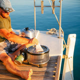 COBB Stainless Steel Frying Pan accessory on grill