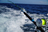 Shimano Talica spiral bent butt offshore game fishing rod with Fuji SiC guides