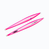Oceans Legacy Deep Contact Jigs in UV-reactive and glow colours, available in 300g, 560g, 720g and 880g sizes for deepwater jigging targeting dogtooth tuna, amberjack, hapuka and Samson fish.