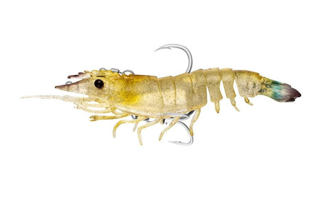 Pre-Rigged Sumo Shrimp 6.5-inch glow soft plastic prawn lure with BKK hooks, tungsten weight, and air pocket system — ideal for barramundi, jewfish, and snapper.