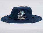 The Mad Hueys Great Bite Shark Wide Brim Hat - Navy