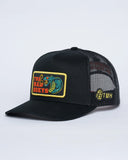 The Mad Hueys Hueys Frothy Fanging Twill Trucker - Black