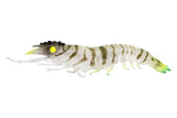Unrigged Sumo Shrimp soft plastic lure with air pockets and glow UV finish, ideal for barramundi, jewfish, and coral trout.