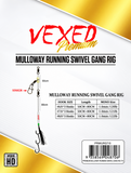 Vexed Premium Mulloway Running Swivel Gang Rig featuring a running swivel and gang hook setup, designed for targeting mulloway from beaches and rocks.