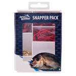 Snapper Species Pack with red octopus hooks, slider rigs, and fishing line