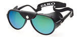 MAKO Explorer Range polarised sunglasses with signature leather side shields for fishing, boating and outdoor adventures.
