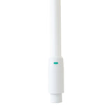 Oricom MDW18V 1.8 m white VHF marine antenna whip with fibreglass radome and colour‑coded base connector for marine radio communication