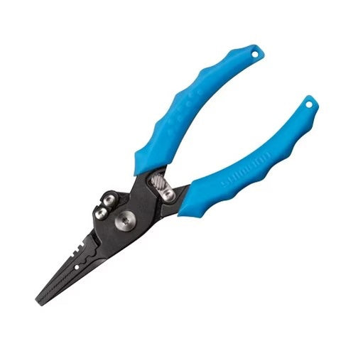 Shimano 7.5" Long Nose Pliers with stainless steel Teflon-coated jaws

Long nose fishing pliers removing a hook from a fish

Shimano 7.5" pliers with rubber grip handles and spring-loaded design