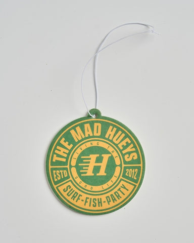 Mad Hueys Air Freshener in Shoey Scent featuring Aussie OI OI OI design — perfect for adding Hueys style and freshness to your car.