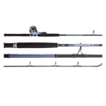 Penn Warfare II 591OH 30LW Overhead Combo with rod and reel pre-spooled with braid

Close-up of Penn Warfare II 30 Level Wind reel with HT-100 drag system

Offshore fishing combo targeting snapper, kingfish, and tuna
