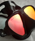 Rob Allen Cubera Mask low-volume spearfishing mask with tempered glass lenses and a comfortable silicone skirt for clear underwater visibility.