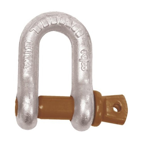 Heavy duty 8mm galvanised D shackle with stamped working load limit

Heavy duty 10mm galvanised D shackle hot-dipped galvanised body and pin

Marine-grade galvanised D shackles with large tie-off pin hole