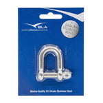 6mm 316 stainless steel D shackle with captive screw pin

8mm stainless steel marine-grade D shackle with drilled pin for wire

10mm 316 stainless steel D shackle heavy-duty corrosion resistant