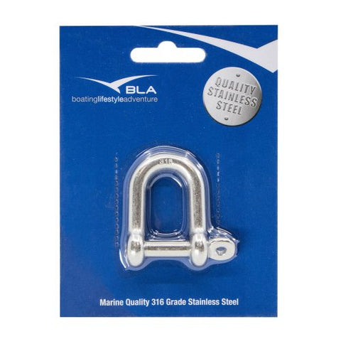 6mm 316 stainless steel D shackle with captive screw pin

8mm stainless steel marine-grade D shackle with drilled pin for wire

10mm 316 stainless steel D shackle heavy-duty corrosion resistant