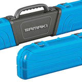 Samaki Deluxe Telescopic Rod Case extended for fishing rod storage, featuring a three-section telescopic design, secure locking system and protective internal sponge lining.