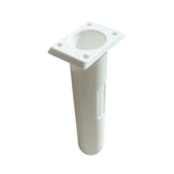 White angled plastic rod holder through-deck mount

Black straight plastic rod holder with 49mm tube diameter

Pair of plastic rod holders in black and white, angled and straight options