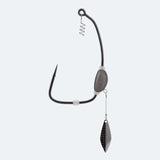 Weighted BKK Titan Diver+ worm hook with adjustable lead system and bait keeper for soft plastic fishing rigs.