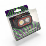 Dogbox XL Duet 800-lumen rechargeable headlamp with dual LED lighting and adjustable headband