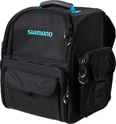 Shimano Medium Backpack & Tackle Box with tackle tray compartment and padded straps

Compact Shimano fishing backpack with multiple storage pockets

Medium tackle backpack supplied with tackle box for mobile anglers