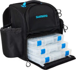 Shimano Medium Backpack & Tackle Box with tackle tray compartment and padded straps

Compact Shimano fishing backpack with multiple storage pockets

Medium tackle backpack supplied with tackle box for mobile anglers