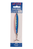 Vexed Cast Iron zinc fishing lure featuring an Australian baitfish pattern, designed for long-distance casting, shore jigging and targeting predatory saltwater fish.