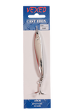 Vexed Cast Iron zinc fishing lure featuring an Australian baitfish pattern, designed for long-distance casting, shore jigging and targeting predatory saltwater fish.