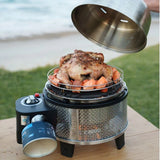 COBB portable oven setup with roast rack and dome lid