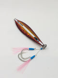 Hybrid Contact Jig showing slim hydrodynamic profile for casting and jigging