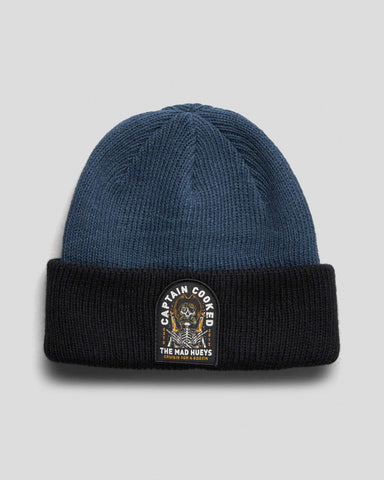 The Mad Hueys Captain Cooked Beanie - Petrol Blue