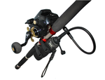 Wilson Electric Assist Battery with strap-to-rod design for fishing reels

Compact 14.4V Wilson electric reel battery with battery life indicator

Angler using Wilson 10Ah electric assist battery strapped to rod

Wilson electric assist battery mounted on fishing rod during fight

Wilson Electric Assist Batteries available in 3.5Ah, 7Ah, and 10Ah models