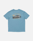Back view of the Salty Crew Get Ready Premium SS Tee in Pilot Blue with large back graphic artwork.