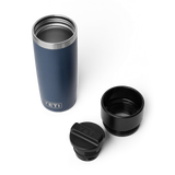 YETI Rambler 16 oz Travel Bottle with leakproof commuter cap and stainless steel insulated design for hot and cold drinks on the go.