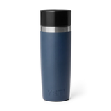 YETI Rambler 16 oz Travel Bottle with leakproof commuter cap and stainless steel insulated design for hot and cold drinks on the go.