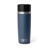 YETI Rambler 16 oz Travel Bottle with leakproof commuter cap and stainless steel insulated design for hot and cold drinks on the go.