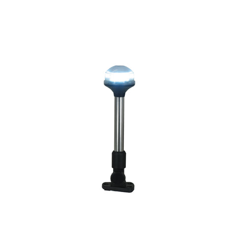 LED 360º white folding navigation light with aluminium pole – 650mm

Compact 275mm LED folding all-round white navigation light

Marine navigation lights with folding base and screw-on lens