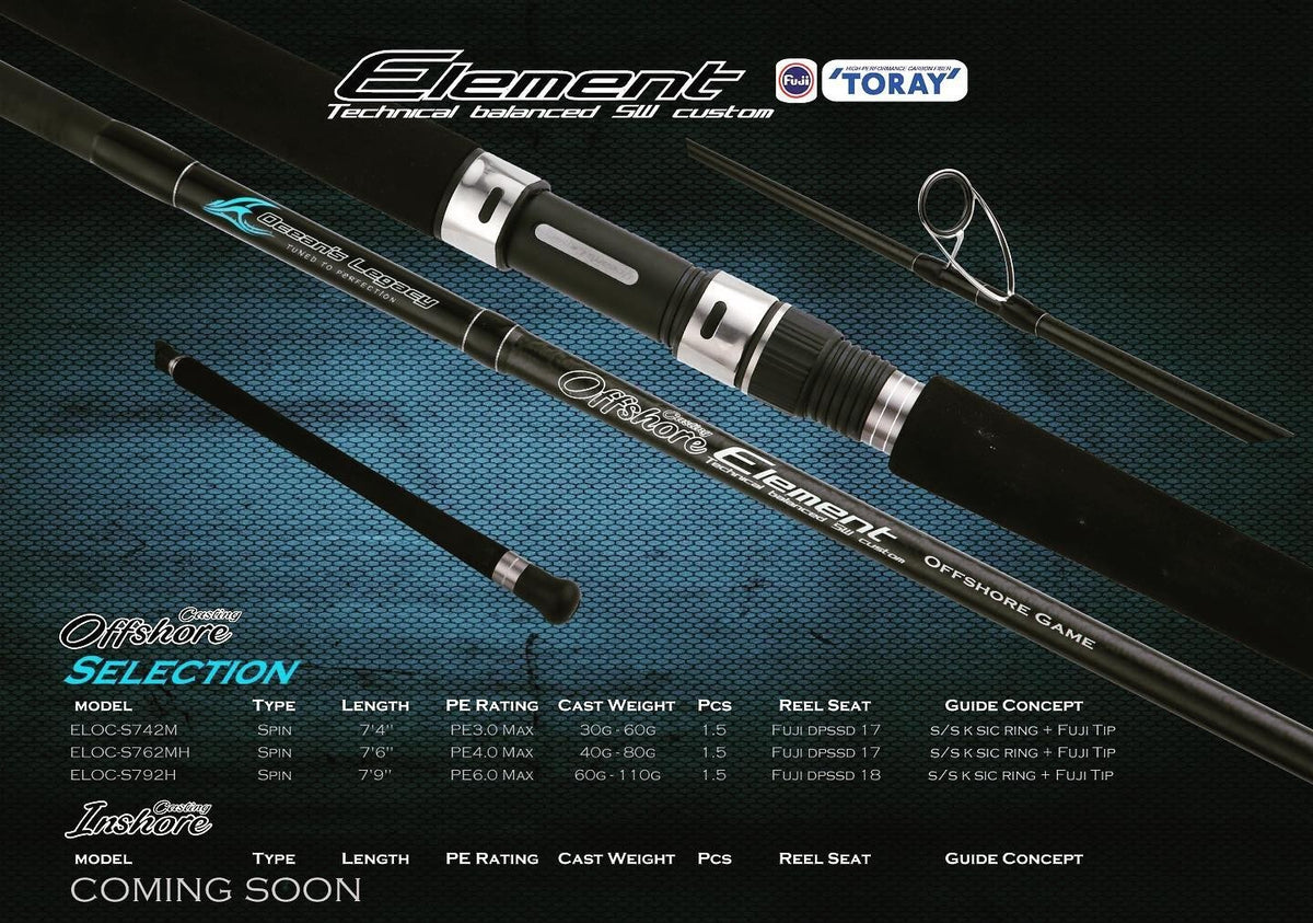 Oceans Legacy Offshore Element Rods – Quality FISHING - Rods by Oceans ...
