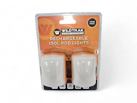 Wildtrak Pod Light 150L Magnetic Twin Pack