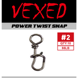 Vexed Power Twist Snap PP heavy-duty fishing terminal tackle for rigs, lures and deep-drop applications.