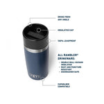 “YETI Rambler Travel Bottle with Leakproof 360° Commuter Cap – insulated stainless steel drink bottle”