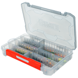 "Rapala RapStack Tackle Tray with customisable dividers, Quick Latch System, and stackable design for tackle storage"