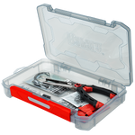"Rapala RapStack Tackle Tray with customisable dividers, Quick Latch System, and stackable design for tackle storage"